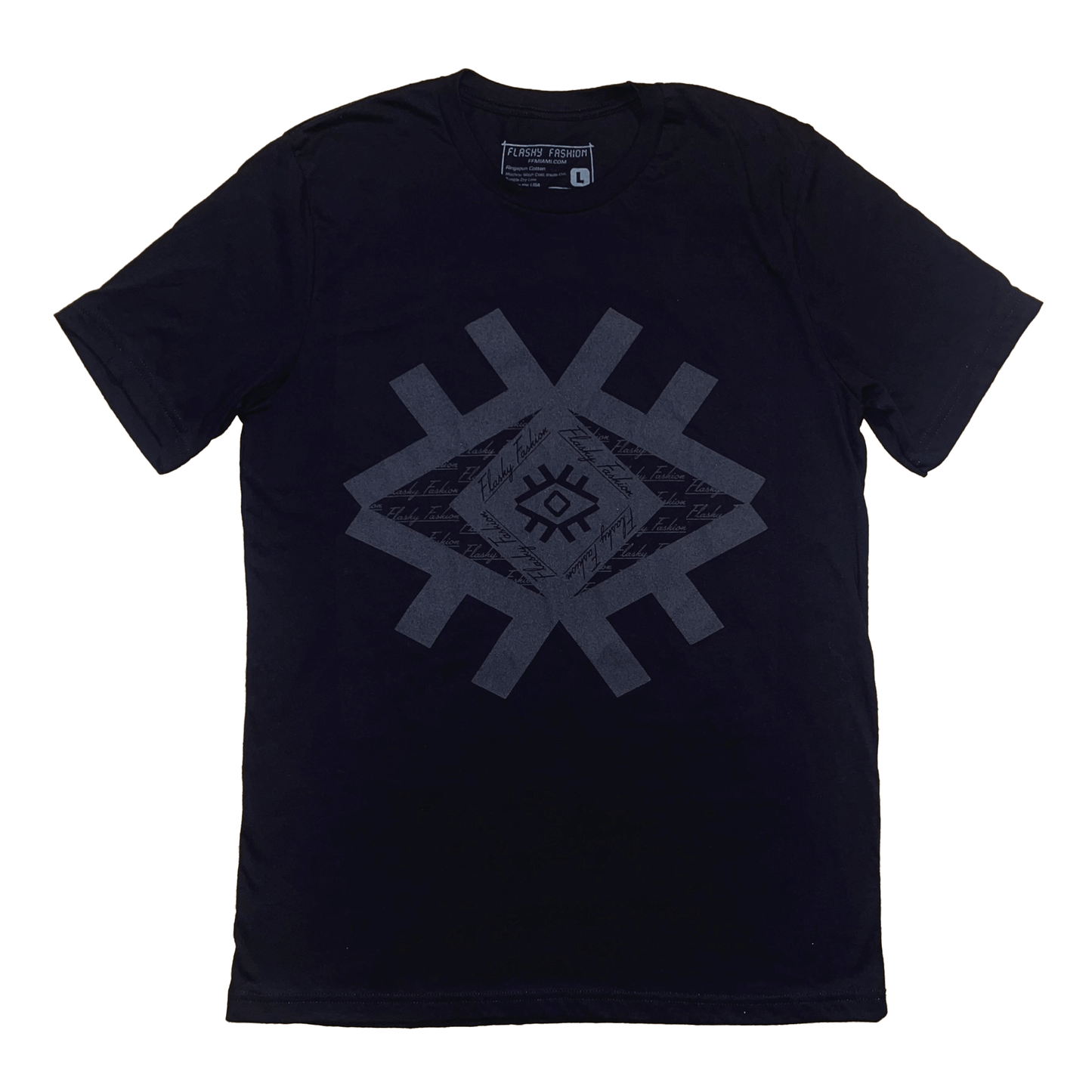 Faded Black Sueded FF Eye Premium T-Shirt