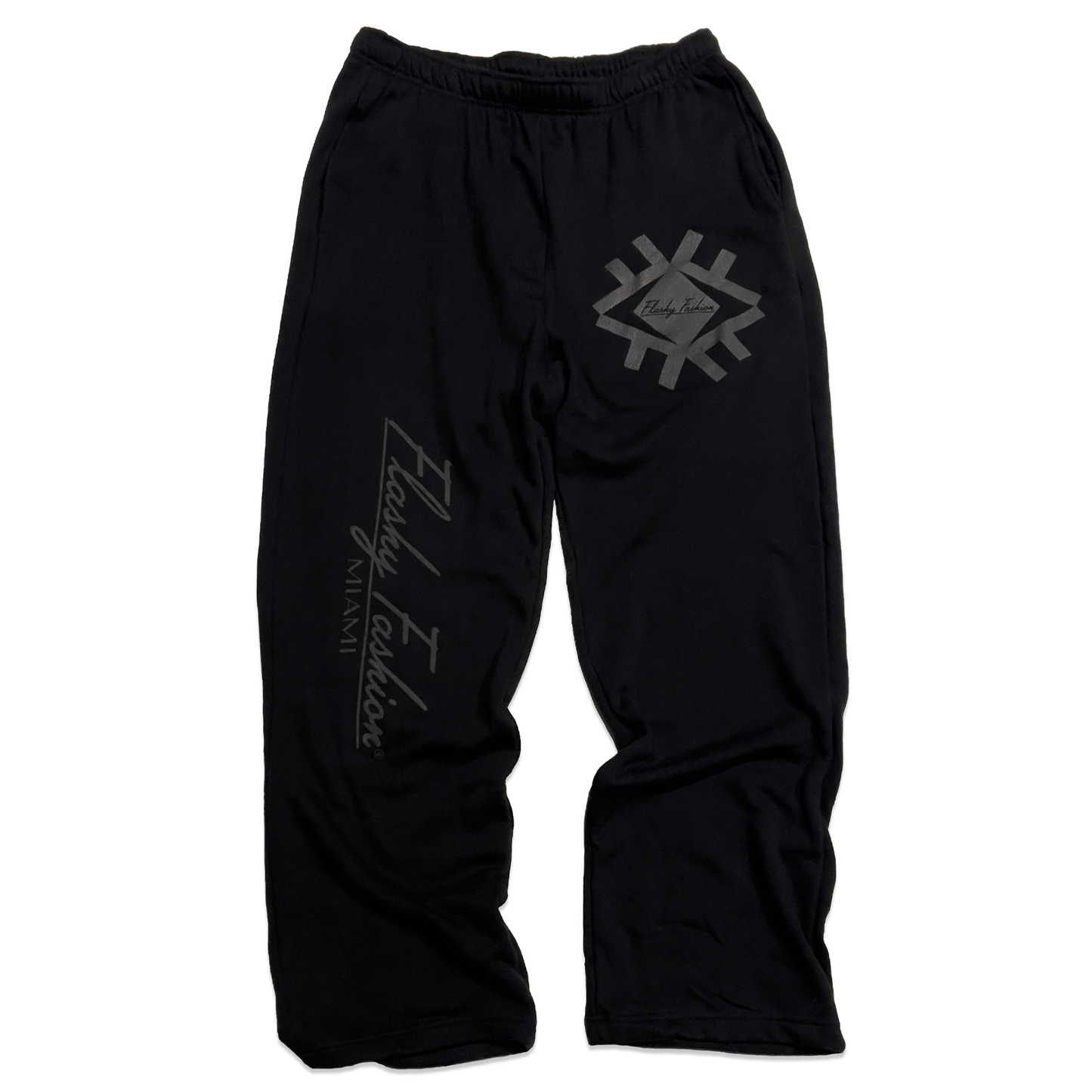 Faded Black Sueded FF Eye Premium Straight Leg Sweatpants