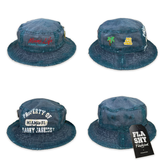 Miami Life Premium Distressed Bucket Hat - Limited Edition