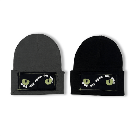 Got My Eyes On You Raw Patch Beanie