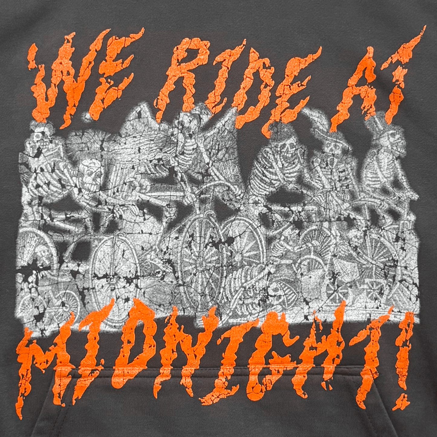 We Ride at Midnight Faded Black Hoodie Preorder