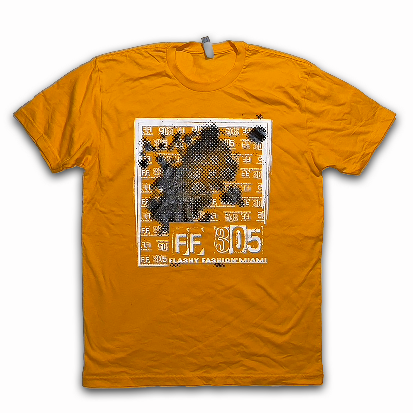 FF305 Splatter Golden Yellow T-shirt