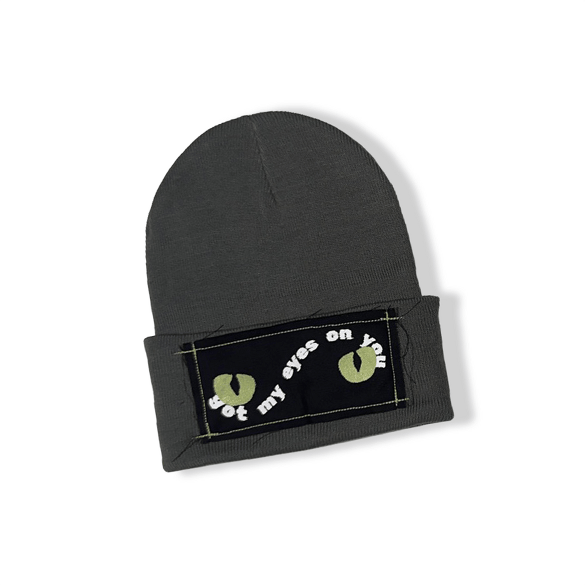 Got My Eyes On You Raw Patch Beanie