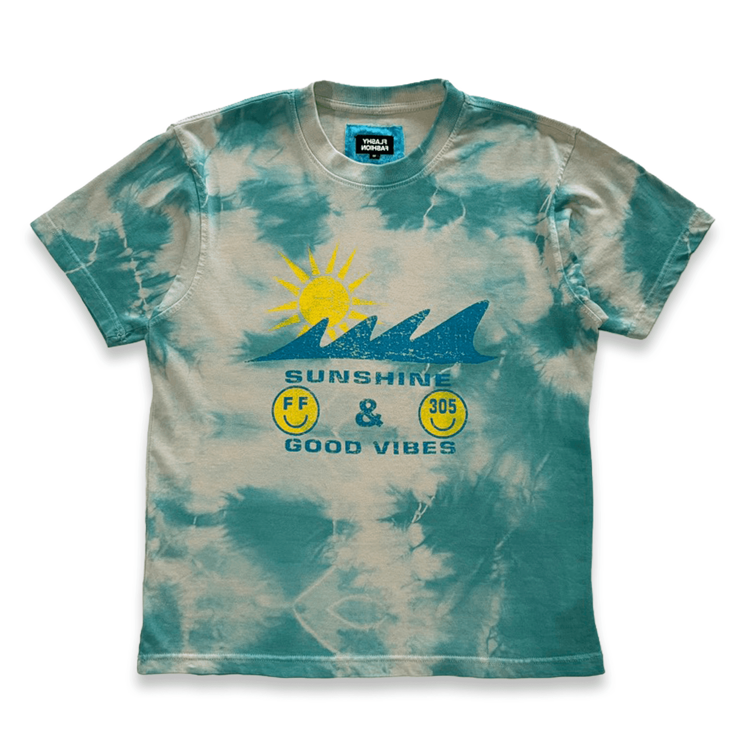 Flashy Lab: Sunshine & Good Vibes Premium Tie Dye Tee