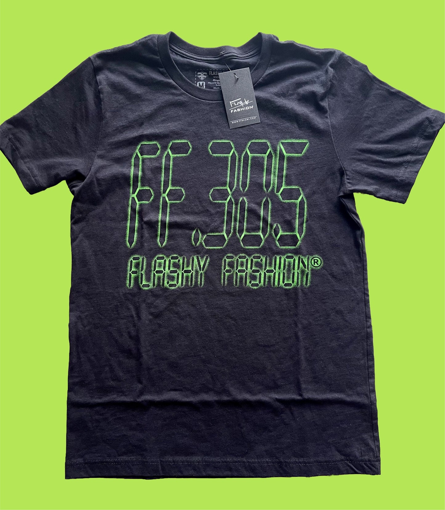 FF305 Digital Neon Green Glow T-Shirt