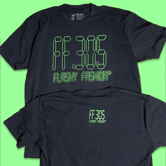 FF305 Digital Neon Green Glow T-Shirt